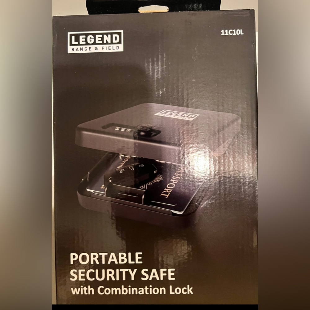 Portable safe with combination lock